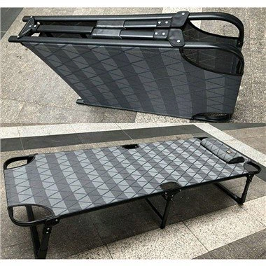 Three-Fold Steel Tube Folding Beach Bed